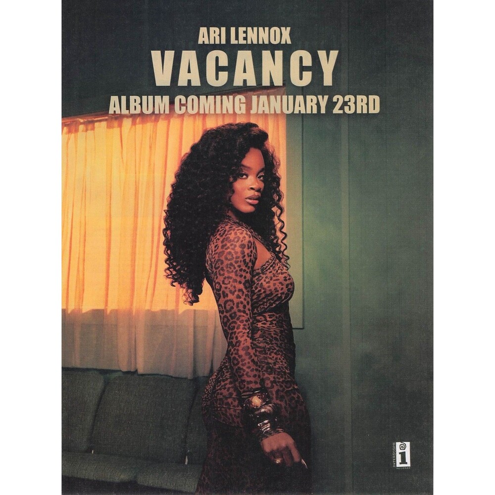 Ari Lennox Vacancy Album 2026 Magazine Print Ad R&B Music wall home decor art